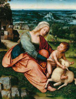 Quentin Matsys Madonna and Child with the Lamb. Sweden oil painting art